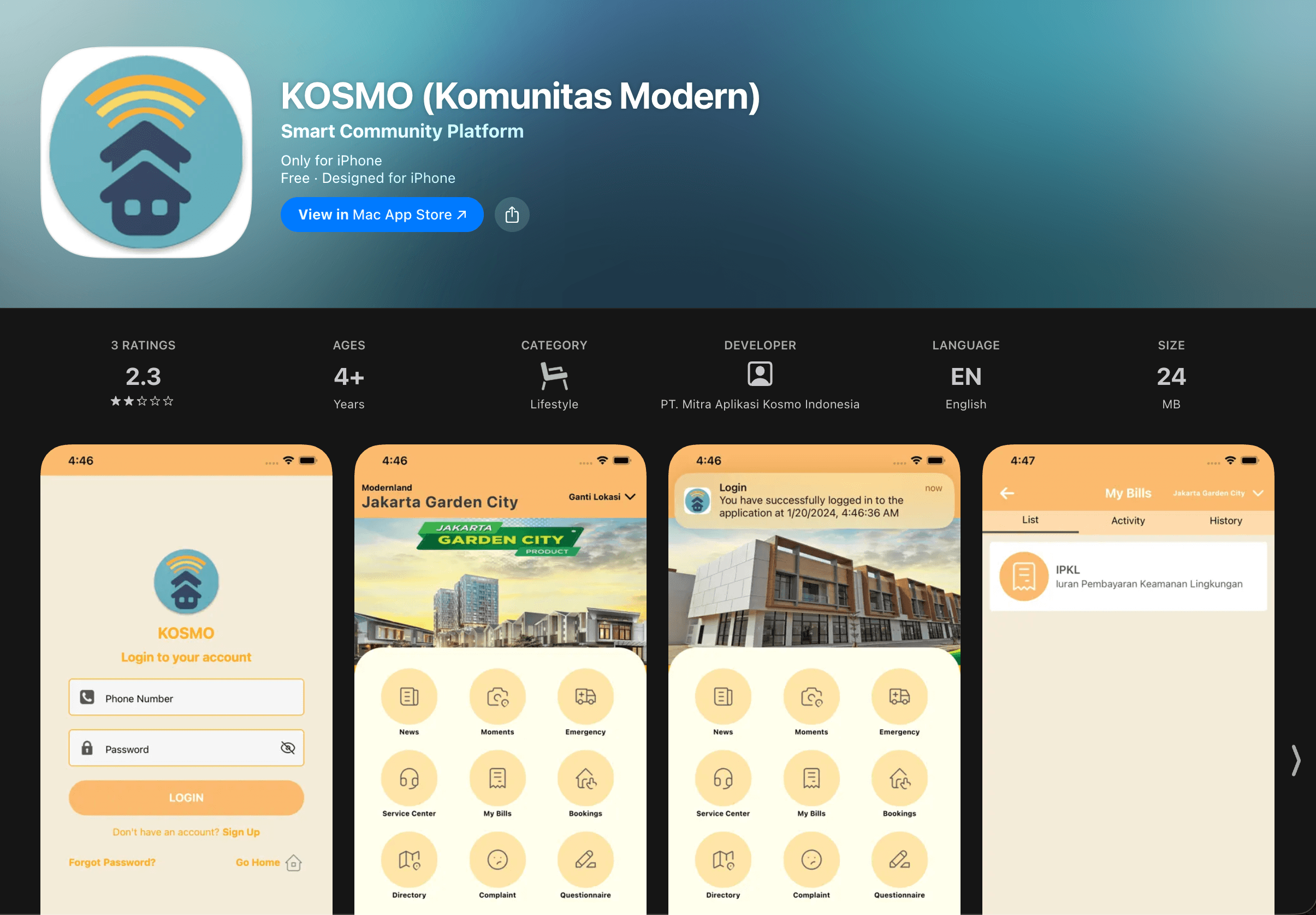 KOSMO App iOS